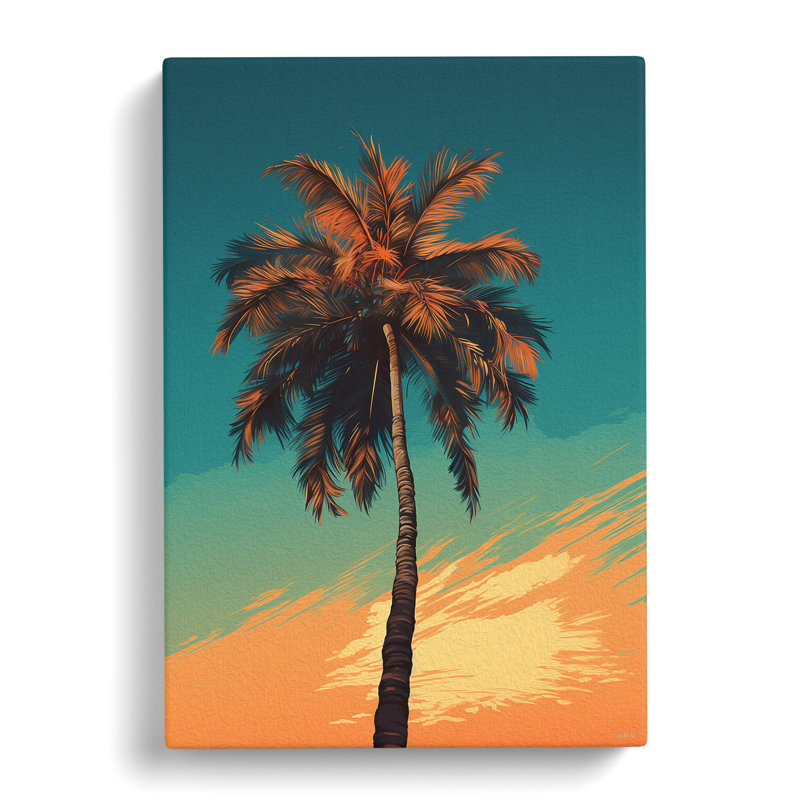 Palm Tree Realism - Wrapped Canvas, 76cm H x 50cm W x 3cm D