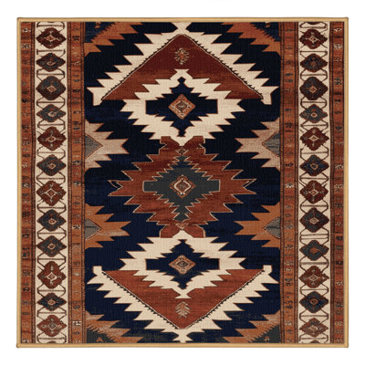 Machine Washable Persian Brown Area Rug