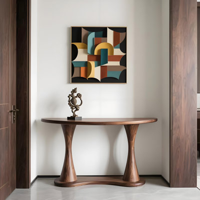 Console en bois massif de style médiéval