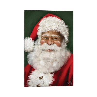 Jolly Santa II - Wall Art Print - Wrapped Canvas