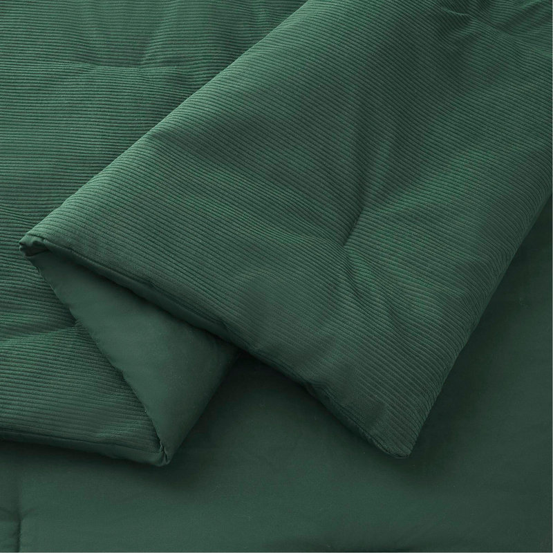 Ensemble d'édredon pour lit double / grand 3 pièces, vert