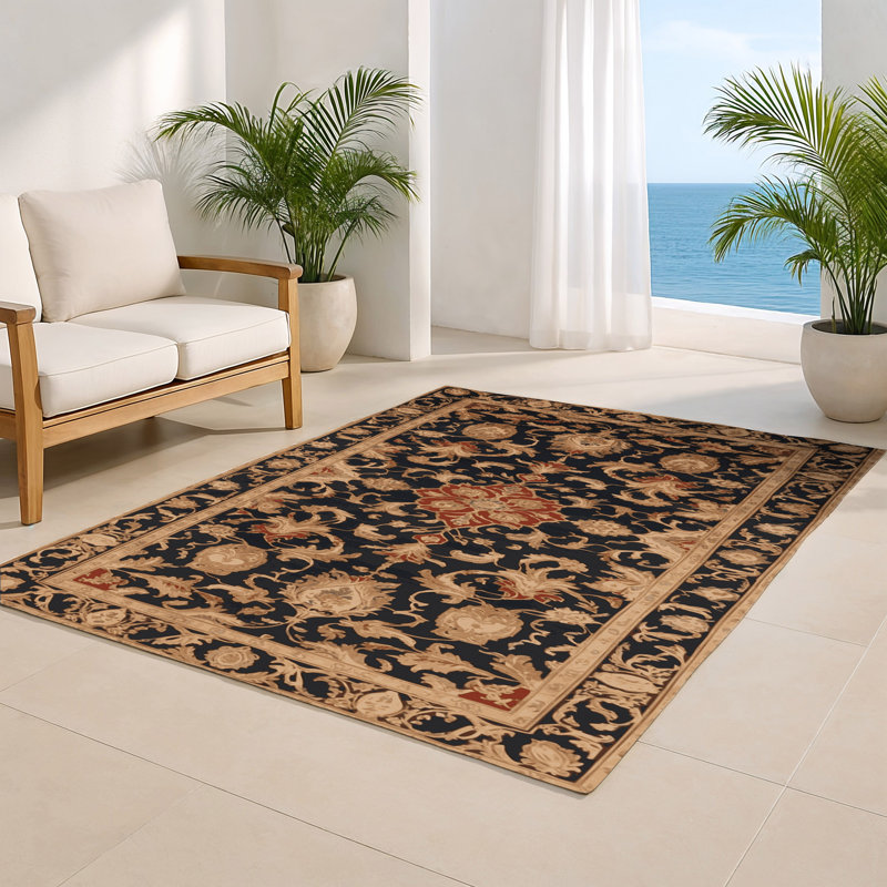 Tapis d'intérieur et d'extérieur brun français, Rectangulaire 8 pi x 10 pi