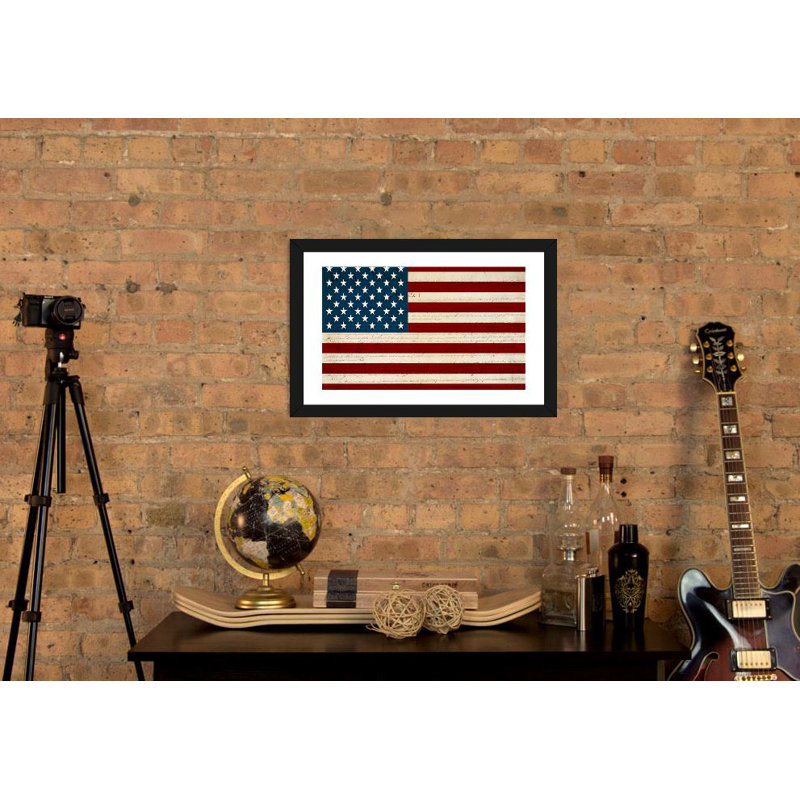 " US Constitution - American Flag " by ICanvas, Black, 24" H x 32" W x 1" D