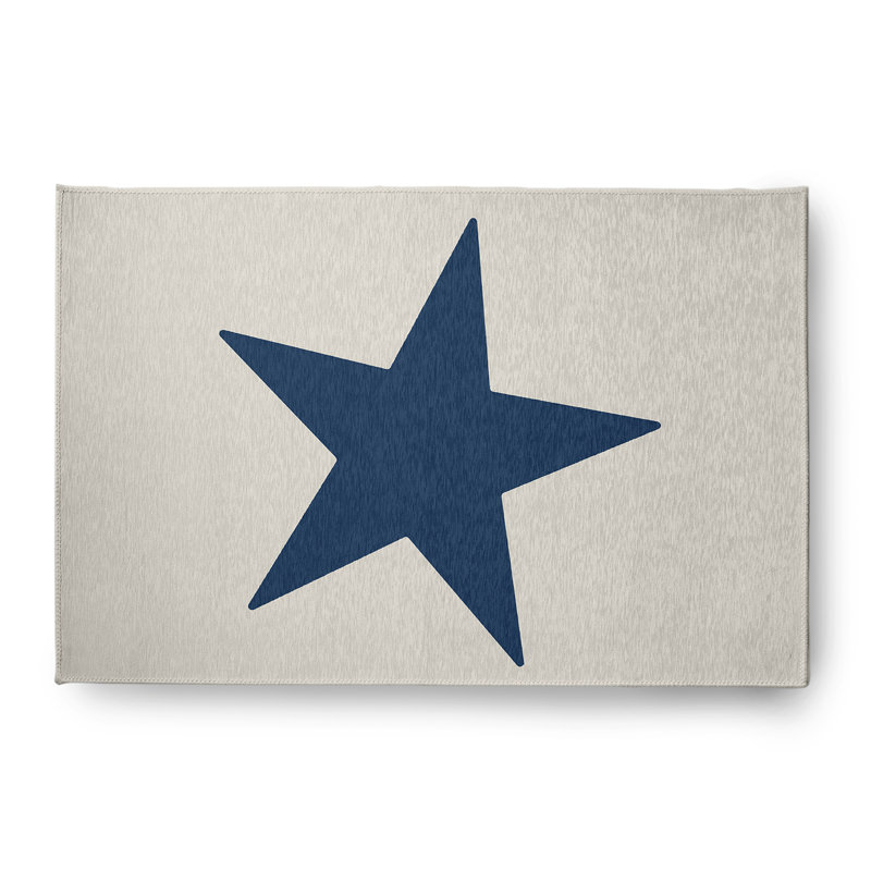 Tapis bleu marine à tissage plat Petersfield, Rectangle 4 pi x 6 pi