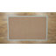 Tapis berbère beige foncé fait à la main avec bordure en coton bleu glacier Nannette-32691867