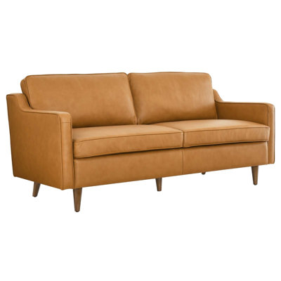Modway Impart Mid-century Modern Top-grain Leather Sofa by Modway