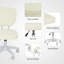 Vanity Office Chair, PU Leather Computer Chair For-1650736427