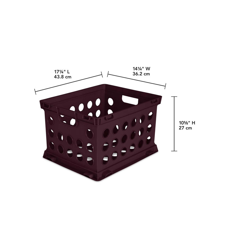 Stackable File Storage Plastic Crate