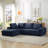 Sleeper, L-Shape Luxury Basic Sectional Sofa Oversized Sofa,Mnimalist Design,Comfy Couch-1100503034-1100503030