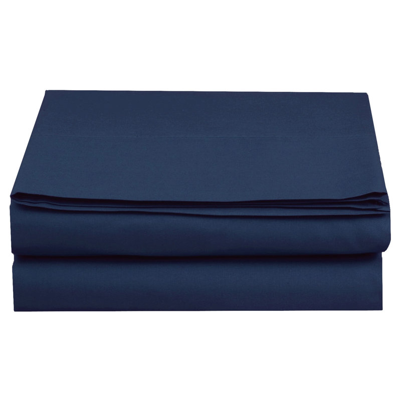 Drap-housse en microfibre 1500 fils, Marine, Grand lit