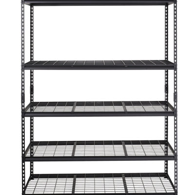 Étagère de rangement robuste et ajustable d'une capacité de 5 000 lb, support métallique noir pour garde-manger et garde-robe