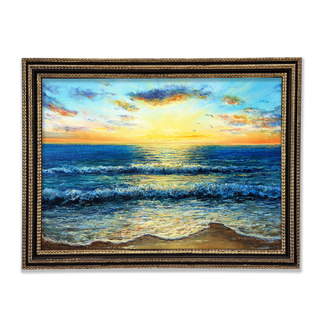 Gerahmtes Leinwandbild Painting Of The Perfect Sunset