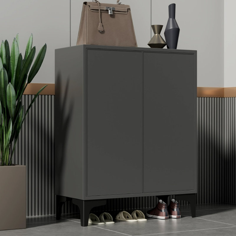 Rangement pour chaussures en alliage d'aluminium noir