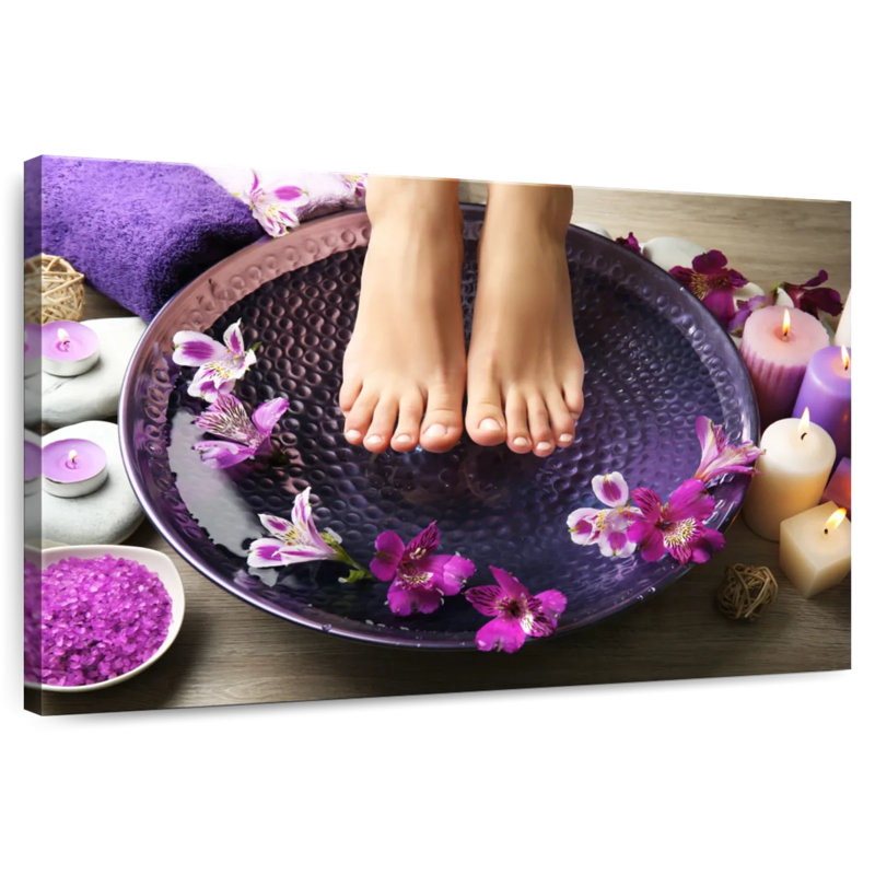 Spa relaxant pour les pieds lavande, H 32 po x l 48 po