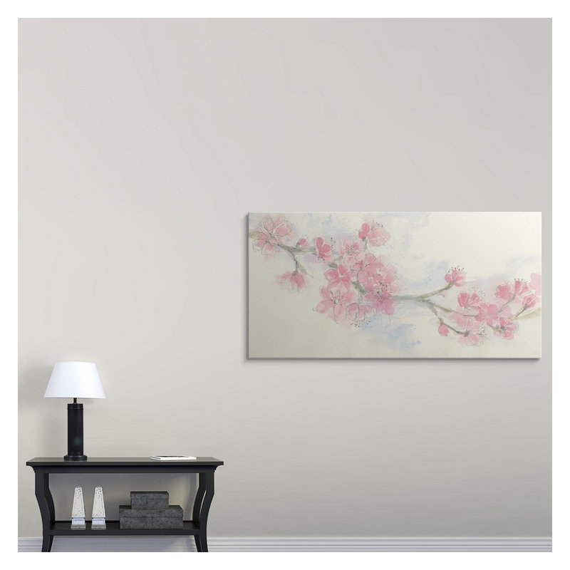«Cherry Blossom II» par Chris Paschke, H 15 po x l 30 po x P 1,5 po, Toile