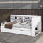 Lit de jour simple en bois avec lit gigogne double, lit de jour complet avec tablette de rangement et ports USB-1084115324-1084115325