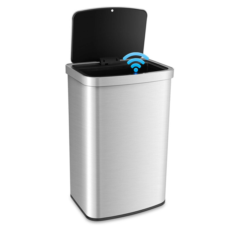 Poubelle à ordures en acier inoxydable 13,2 gallons Costway