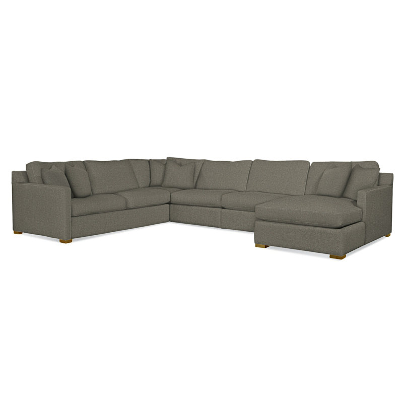 Bel-Air Sectional, Gray Sugar Performance; 0863-84, Left Hand Facing, Havana Finish