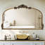 Baroque Style Metal Arched Wall Mirror, Decorative Mirror-1009348550-1009348555