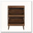 Independent Shoe Cabinet, 23.62-Inch Walnut Shoe Storage Cabinet,, Fence Shoe Cabinet With 2 Flip Drawers