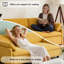Fauteuil d'appoint surdimensionné en chenille à assise profonde avec coussins décoratifs-267802179