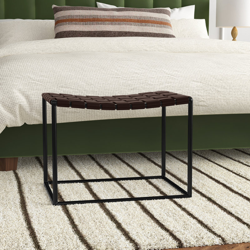 Holden Metal Accent Stool, Dark Brown