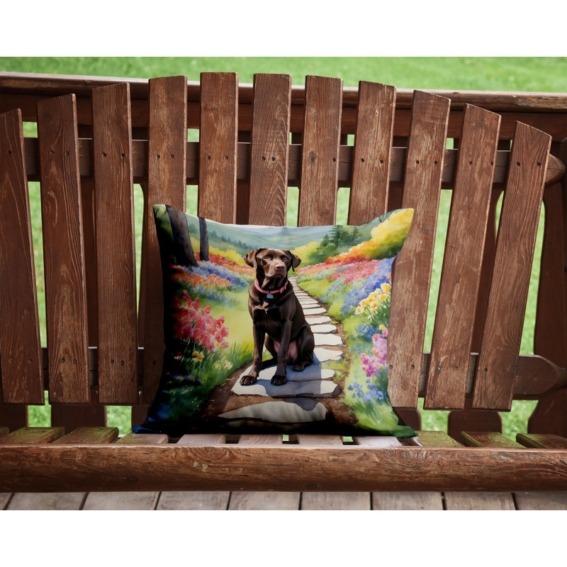 Coussin décoratif intérieur / extérieur Spring Path, H 14 po x l 14 po