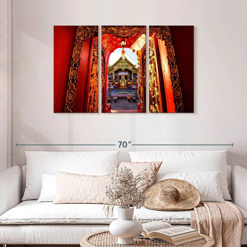 Porte Adella Wat Ming Muang, H 28 po x l 45 po