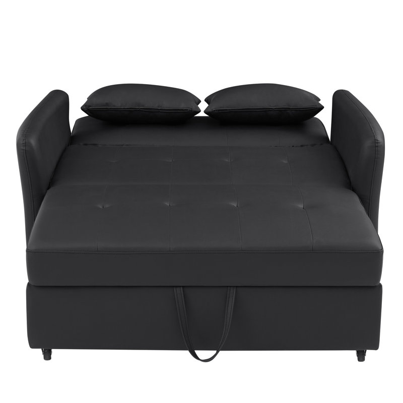 Orisfur. Lit convertible de 51,57 po, Noir