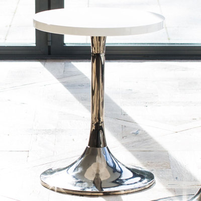 Clarke County Glass Top Pedestal End Table