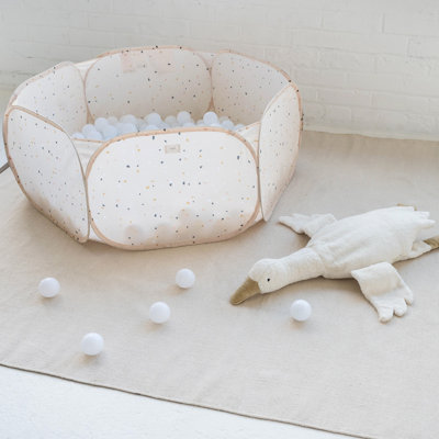 3 Sprouts Recycled Fabric Kids Ball Pit/terrazzo/beige