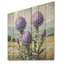 Champ de fleurs de chardon mauve - chardon sur bois-173815330