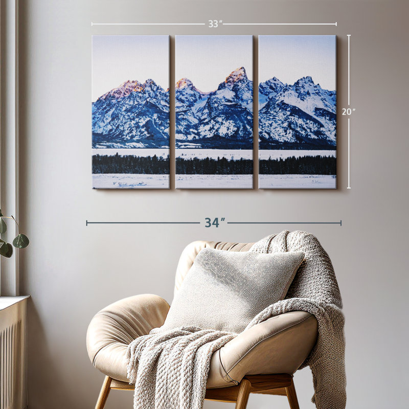 «Jackson Hole Grand Teton», 3 pièces, H 20 po x l 33 po