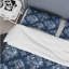 Ensemble de housse de couette bleu et beige Glamour Damask - Glam-109151713