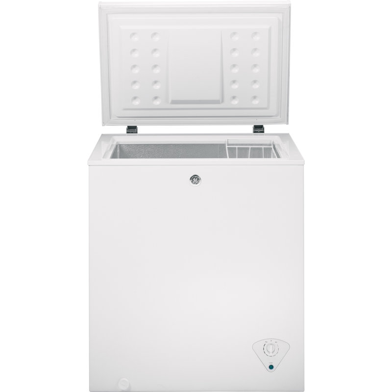 Compact White Stainless Steel Manual Defrost Chest Freezer