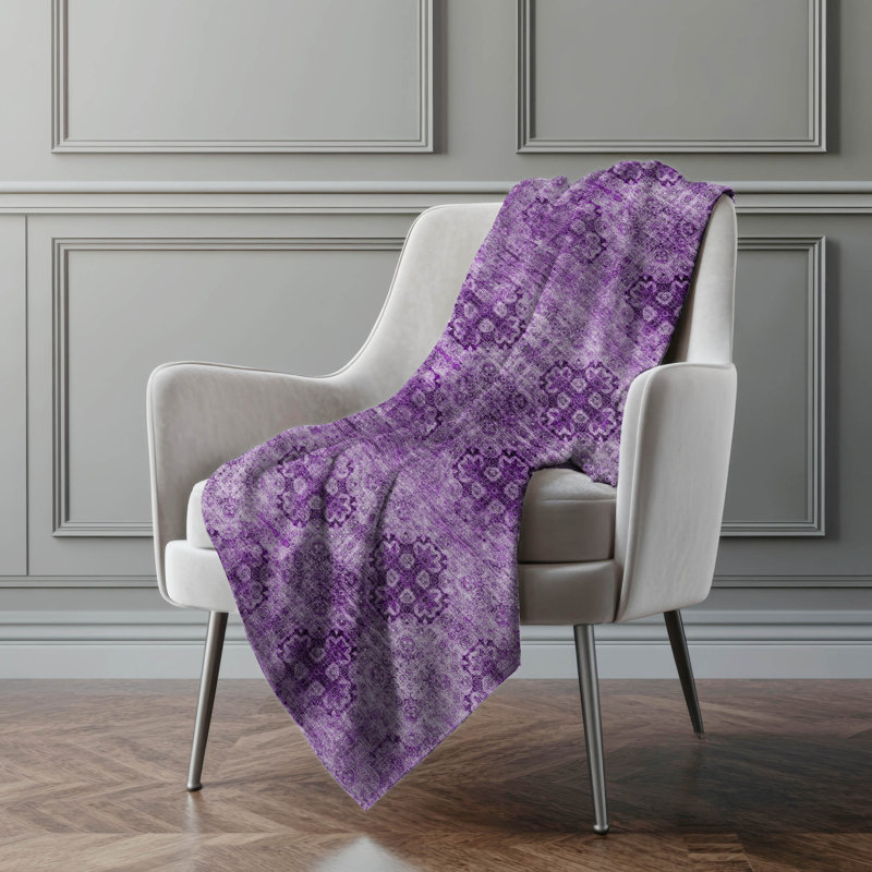 Jeté en sherpa Addison, Aubergine