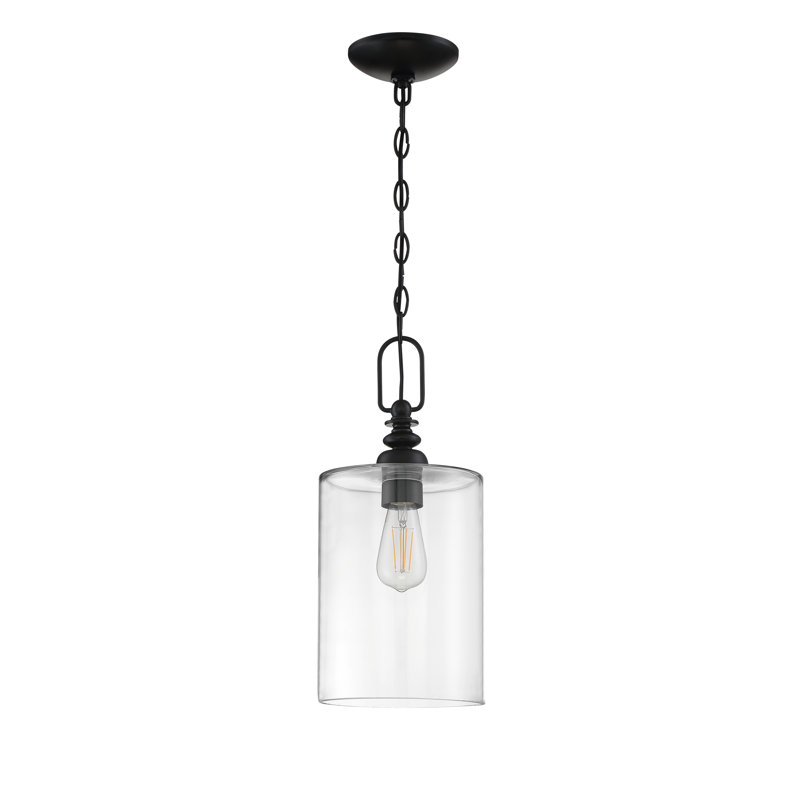 Luminaire à pot simple 1 lumières Uffington, Dos plat