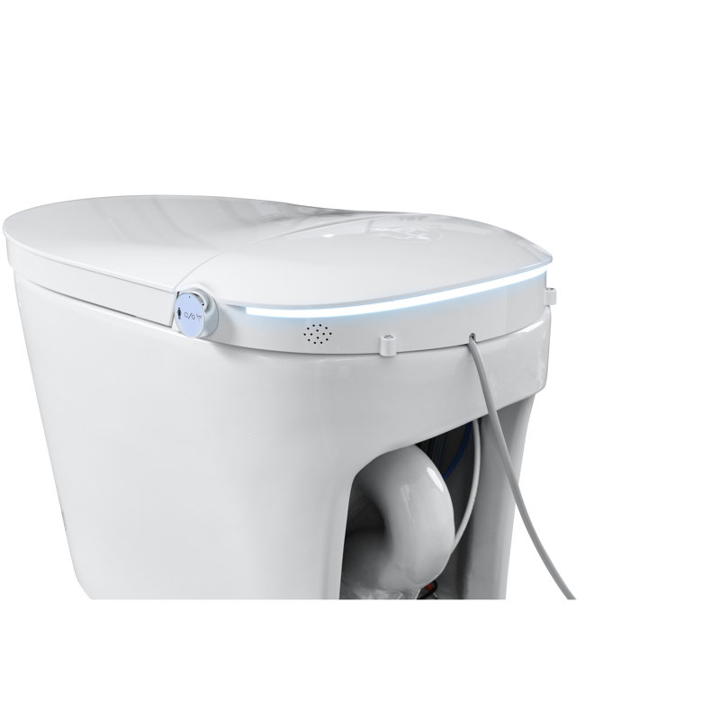 Smart Toilet With Built - In Bidet, And One Piece Design, Auto Open/Close Lid By Radar Sensor, Flush System, Heated Seat Adjustable Temperature, Warm Water Wash Bubble Wash. Multiple Modes Like Move