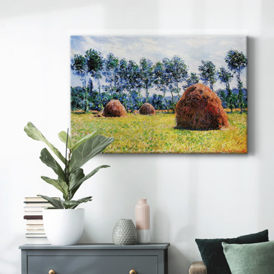 Haystacks at Giverny, 1884-Gallery Wrapped Canvas