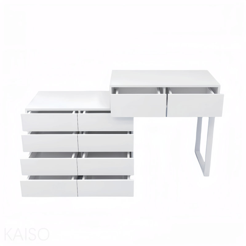 Commode de bureau 10 tiroirs sans poignée