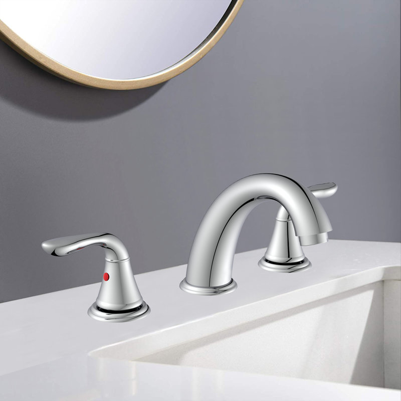 Robinet de salle de bain à large entraxe, Chrome