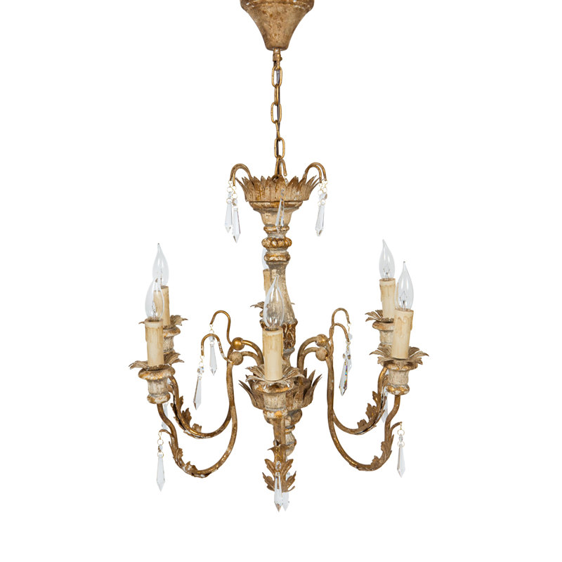 Lustre 6 lumières façon bougie Monticello