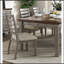 Ensemble de chaises d'appoint de style traditionnel gris à finition grise 2 pièces