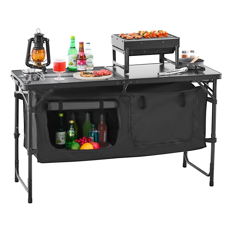 Station de cuisson pliante en aluminium 3, Noir