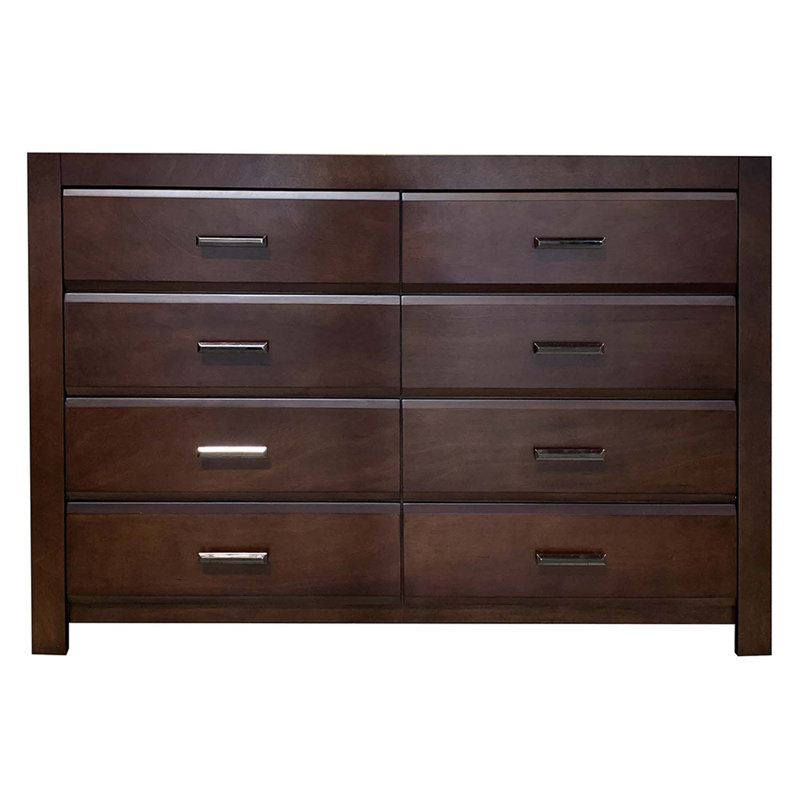 Commode 8 tiroirs Oberreit, finition noyer