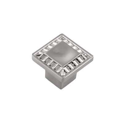 Bijou Astoria Collection Square Knob - 1" x 1 " Cabinet Knob - Traditional Hardware for Drawers & Cabinets