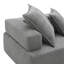 Canapé modulaire surdimensionné Roomfitter, ensemble de canapé de plancher Boucle de luxe, canapé-lit convertible, combinaison 2 pièces pour le salon, gris