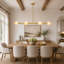 Lustre moderne 42 po / 71 po avec branches en verre-1735285736