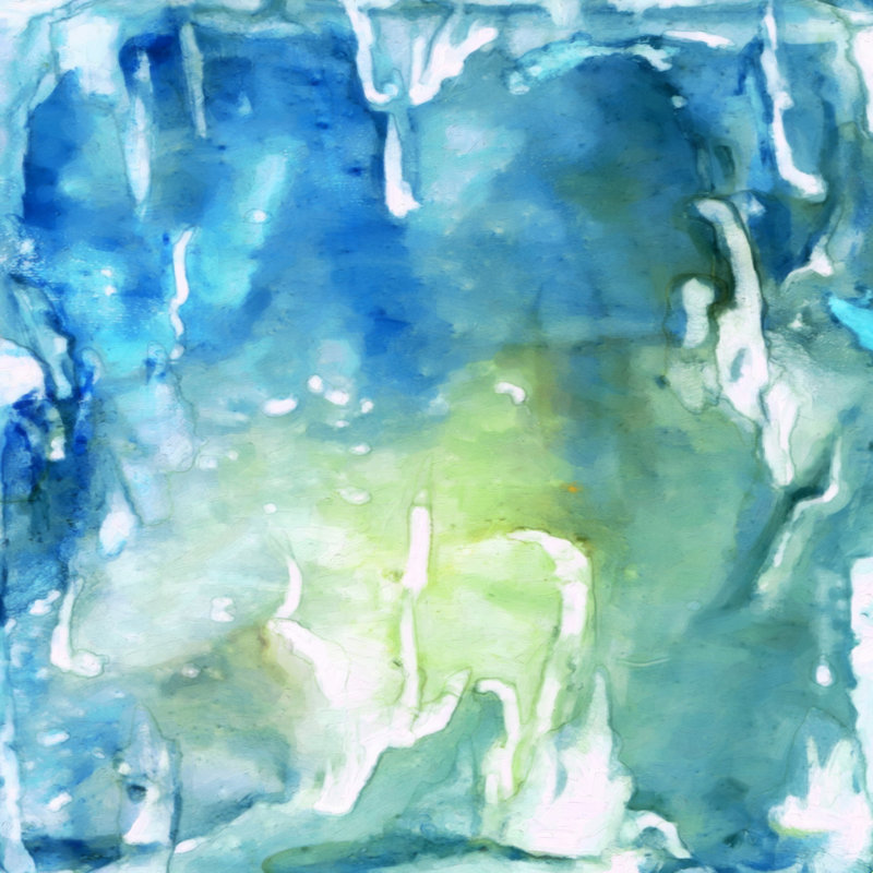 Monde marin, H 12 po x l 12 po, Non, Toile tendue