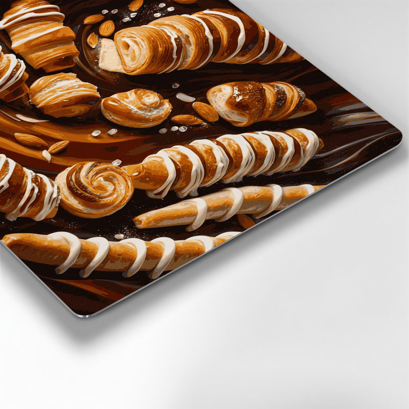 Desserts, pâtisserie danoise en métal brun, H 16 po x l 20 po